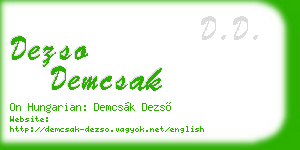 dezso demcsak business card