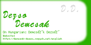 dezso demcsak business card